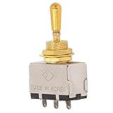 Chave Seletora De 3 Vias Para Guitarra Chave Seletora De Captador Fechada De Metal 3 Vias Com Peça De Reposição De Tampa Dourada Para Guitarra Elétrica