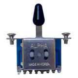 Chave Seletora Guitarra Tele 3 Posições Alpha Knob Preto