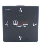 Chave Seletora Switch Hdmi 3 Saídas 1080p Hd Preto Adaptador