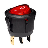 Chave Tecla Redonda Vm Neon 3 Terminal Kcd1 106n Kit 20 Pçs