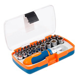 Chave Universal Pontas Diversas 38 Peças Jogo De Bits 25mm