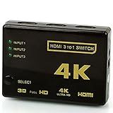 Chaveador Comutador Hdmi Switch 3x1 Ultra HD 4K
