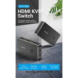 Chaveador Switch Kvm 2 Portas Hdmi 4k Mouse Teclado Monitor