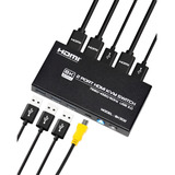 Chaveador Switch Kvm Hdmi 2 Portas 60hz 8k Usb 3 0
