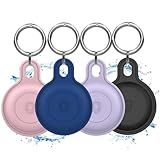Chaveiro À Prova D água Compatível Com Rastreador Airtag Capa Case Silicone Protetor De Rastreador Capa Impermeável Para Fixar Em Mochilas Malas Coleiras HEISIL AZUL ESCURO