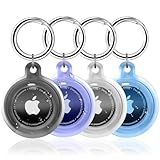 Chaveiro Airtag à Prova D água Pacote Com 4 Suportes Para Apple Airtag Material TPU Transparente Capa De Airtag Macia E à Prova De Choque Para Carteiras Chaves Animais De Estimação Bagagens E