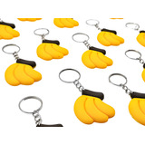 Chaveiro Banana 10un Emborrachado Lembrancinha Frutas Mimo
