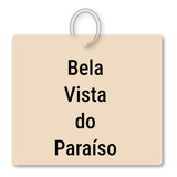 Chaveiro Bela Vista Do Paraíso Mdf Mochila Bolsa Mala