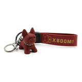 Chaveiro Cachorro Buldog Francês Pingente Pet Cor Vinho