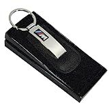 Chaveiro Couro Metal Logo Aluminio Bmw M Cod Retangulo