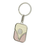 Chaveiro Cromado Design Volkswagen Kombi Luxo Rosa Com Creme