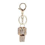 Chaveiro De Apito De Strass Mini Chaveiro De Apito Brilhante Chaveiro De Liga De Zinco Mini Chaveiro De Apito Brilhante Decoração De Charme De Carro Em Uma Caixa Para Bolsa Bolsa Cor Branca 