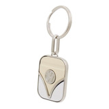 Chaveiro Em Metal Cromado Design Kombi Luxo Branco Com Creme