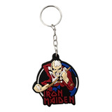 Chaveiro Emborrachado Iron Maiden Com Gancho