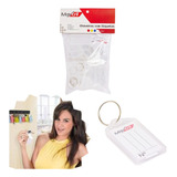 Chaveiro Identificador De Chave C etiqueta 25 Und Branco Pct