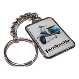 Chaveiro Lambretta Ld Li 150 Modelo Em Chapa Corrente Niquel