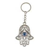 Chaveiro Mão De Hamsa 6cm Em Metal Olho Grego