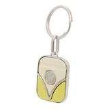 Chaveiro Metal Cromado Design Kombi Luxo Amarelo Com Creme