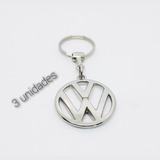 Chaveiro Metal Logo Vw Gol Golf Tl Fusca Kombi Up Jetta 3pçs