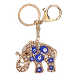 Chaveiro Metal Olho Grego Elefante Com Strass