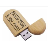 Chaveiro Pendrive Madeira 8gb Personalizado A Laser