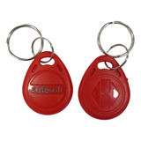 Chaveiro Regravável 125khz Rfid Vermelho T5577 100pç