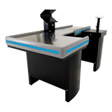 Check out Caixa De Supermercado 2 0m Bilateral Kit Innal Cor Preto Perfil Azul