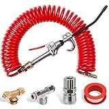 CheeMuii Kit De Pistola De Ar Para Caminhão Vermelho De 9 M Mangueira De Ar Longa Limpeza Pesada Com Bico Longo
