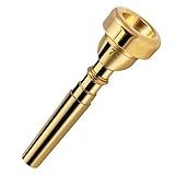 Cheerock Bocal De Trompete 7C Em Latão Banhado A Ouro Compatível Com Acessórios De Trompete Para Iniciantes E Profissionais