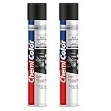 CHEMICOLOR Kit 2 Tinta Spray Alta Temperatura Preto Fosco Chemic 250ML