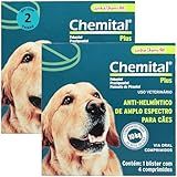 Chemital Plus Com 4 Comprimidos Chemitec Vermífugo Para Cães Kit Com 2 Cx