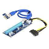 Chenyang Adaptador De Placa Riser PCI Express X1 Para X16 GPU Com USB 3 0 E Cabo De Alimentação SATA