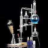 Cherish XT Destilador Doméstico Destilando Para Fazer Seu Próprio Óleo Essencial- Moonshine- 3-3 Boro Alcohol Distiller Chemistry Lab Glassware Kit- Destilação De Vidro- Aparelho De Destilação Conjunt