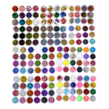 Chic Fun 120 Potinhos Glitter Flocado Decoração Unhas Aleatória