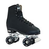Chicago Skates Deluxe Bota De Skate Forrada Com Couro 42- Preta Tamanho 6