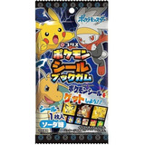Chiclete Japonês Sabor Soda Cartela Figurinha Pokemon