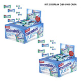 Chiclete Mentos Pure Fresh Sortido C 60 Kit 2 Caixas