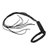 Chicote De Couro Com 8 Tiras 80 Cm Pegador De Pelúcia 14 Cm