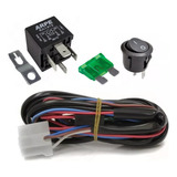 Chicote Eletrico Farol Auxiliar Universal Botão Led Vermelho