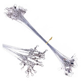 Chicote Leader Cabo De Aço 20cm 10pcs girador E Snap 12kg