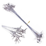 Chicote Leader Cabo De Aço 20cm 10pcs girador E Snap 12kg