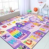 Chicrug Tapete Educativo Infantil Para Sala De Jogos 17 X 25 Cm Antiderrapante Para Sala De Aula Para Aprender ABC Em Forma De Animal Colorido Lavável Tapete Para Crianças Berçário Decoração