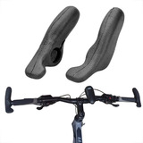 Chifre Bar End Emborrachado Ergonômico Guidão Bike Aro 29 Cor Preto