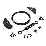 CHIJANE Kit De Porta Antiqueda Durável Conjunto De Cabos De Suporte De Hardware Para Portão Deslizante Kit De Reparo De Porta De Cerca De Aço Kit De Portão Anti Flacidez Trava De Portão Para Cerca De