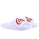 Chinelo Coca Cola Shoes Slide Logo Coca Bordado Adulto Unissex Branco Branco 36