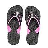 Chinelo Feminino Anabela Stilloflex Anatomico Ortopedico Para Esporão E Fascite Plantar Antiderrapante Massageador Preto Rosa BR Adulto Faixa Numérico 35 36 