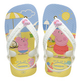 Chinelo Havaianas Baby Peppa Pig Com Elástico Original