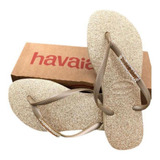 Chinelo Havaianas Personalizado Glitter Animal Prints