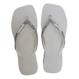 Chinelo Havaianas Plataforma Orig Branca Decorada