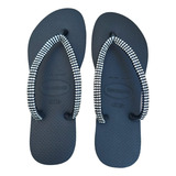 Chinelo Havaianas Slim Preto Decorado Com Strass Prata
